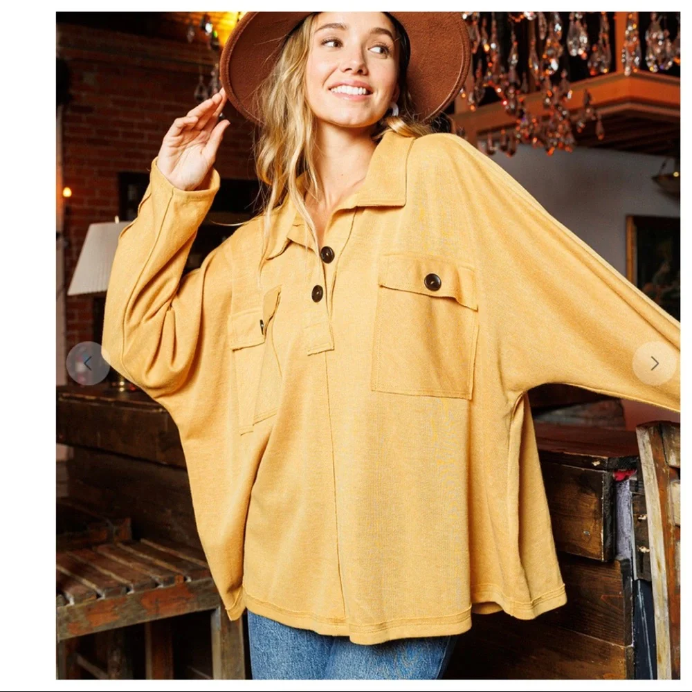 #01 Fabulous Stretch Spread Collar Neck Pullover - Picture 1 of 4